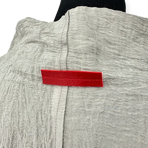 KIYO | M | Crushed Rayon Two-Tone Stainless Cowl Neck Lightweight Pullover Top - Picture 7 of 9